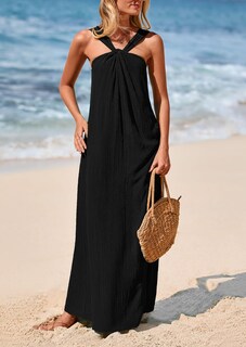 Foto 4 | Foto 4 | Vestido De Verano Prettygarden Para Mujer 2025 Con Tiras Holgadas, Negro - Venta Internacional.