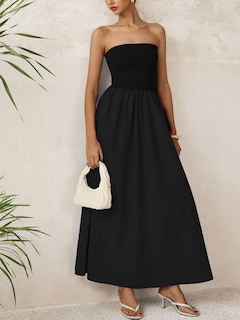 Foto 5 | Foto 5 | Vestido Largo Prettygarden Para Mujer 2025, Elegante, Sin Tirantes, Negro - Venta Internacional.