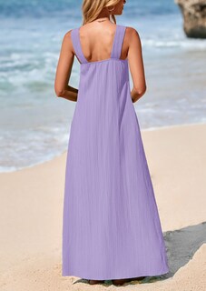 Foto 2 | Foto 2 | Vestido De Verano Prettygarden Para Mujer 2025 Con Tiras Holgadas, Morado - Venta Internacional.