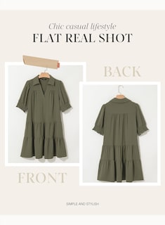 Foto 4 | Foto 4 | Vestido Casual Dokotoo 2025 Para Mujer, Verano, Cuello En V, Verde Oscuro - Venta Internacional.