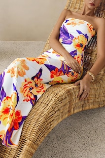 Foto 7 | Foto 7 | Vestido Largo Prettygarden Para Mujer 2025 Con Estampado Floral Acanalado - Venta Internacional.