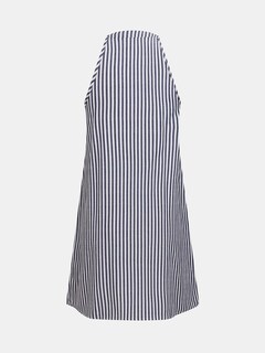 Foto 5 | Foto 5 | Minivestido De Verano Cupshe A Rayas Con Cuello En V Azul Marino Para Mujer - Venta Internacional.