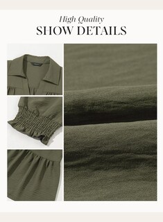 Foto 5 | Foto 5 | Vestido Casual Dokotoo Con Cuello En V De Verano Para Mujer Verde Oscuro - Venta Internacional.