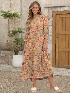 Foto 4 | Foto 4 | Vestido Largo Anrabess Con Estampado Floral De Verano Con Cuello En V Para Mujer - Venta Internacional.