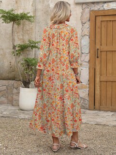 Foto 5 | Foto 5 | Vestido Largo Anrabess Con Estampado Floral De Verano Con Cuello En V Para Mujer - Venta Internacional.