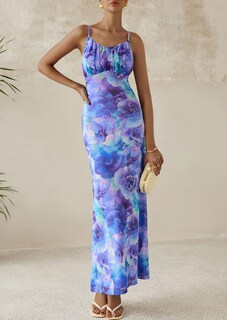 Foto 3 | Foto 3 | Vestido Largo Prettygarden Para Mujer, Ajustado Con Estampado Floral, Verano 2025 - Venta Internacional.
