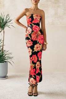 Foto 4 | Foto 4 | Vestido Largo Prettygarden Para Mujer, Verano 2025, Estampado Floral, Negro - Venta Internacional.