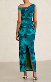 Foto 4 | Foto 4 | Vestido Largo Prettygarden 2025 Con Estampado Floral De Un Solo Hombro Para Mujer - Venta Internacional.