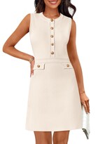 Vestido Merokeety Para Mujer, Formal, Sin Mangas, Color Marfil - Venta Internacional.