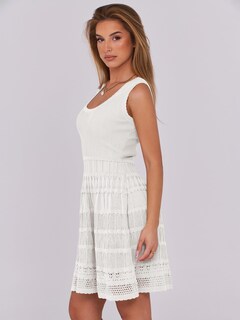 Foto 3 | Foto 3 | Vestido Anrabess De Verano, Minivestido De Punto Sin Mangas, Blanco Y Viscosa - Venta Internacional.