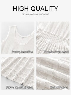 Foto 5 | Foto 5 | Vestido Anrabess De Verano, Minivestido De Punto Sin Mangas, Blanco Y Viscosa - Venta Internacional.