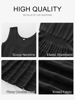 Foto 5 | Foto 5 | Vestido Anrabess De Punto Sin Mangas Para Verano, Sin Mangas, Playa, Negro - Venta Internacional.