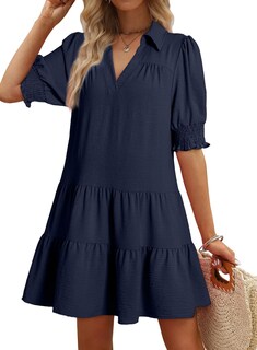 Foto 1 | Foto 1 | Vestido Casual Dokotoo Con Cuello En V Y Cuello En V Para Mujer De Manga Media - Venta Internacional.