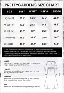 Foto 6 | Foto 6 | Vestido Largo Prettygarden 2025 Primavera Manga Larga Con Cuello En V Para Mujer - Venta Internacional.