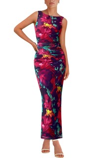 Foto 1 | Foto 1 | Vestido Largo Mascomoda Ajustado De Verano Con Estampado Floral Para Mujer - Venta Internacional.