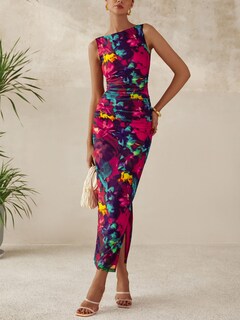 Foto 2 | Foto 2 | Vestido Largo Mascomoda Ajustado De Verano Con Estampado Floral Para Mujer - Venta Internacional.