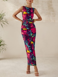 Foto 4 | Foto 4 | Vestido Largo Mascomoda Ajustado De Verano Con Estampado Floral Para Mujer - Venta Internacional.
