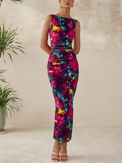 Foto 5 | Foto 5 | Vestido Largo Mascomoda Ajustado De Verano Con Estampado Floral Para Mujer - Venta Internacional.