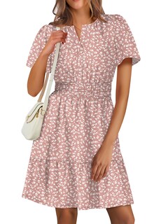 Foto 1 | Foto 1 | Vestido Anrabess Casual De Verano Con Cuello En V Y Manga Corta Para Mujer - Venta Internacional.