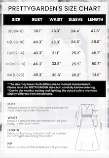 Foto 6 | Foto 6 | Vestido Largo Prettygarden 2025 Primavera Manga Larga Con Cuello En V Para Mujer - Venta Internacional.