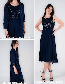 Foto 2 | Foto 2 | Vestidos Para La Madre De La Novia Grace Karin, Azul Marino, Talla M - Venta Internacional.