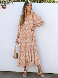 Foto 2 | Foto 2 | Vestido Largo Anrabess Boho Summer 2025 Con Mangas Abullonadas Y Cuello En V - Venta Internacional.