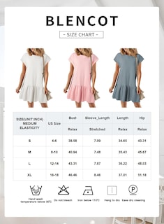 Foto 6 | Foto 6 | Vestido Blencot, Minicamiseta Casual De Verano De Manga Corta Para Mujer - Venta Internacional.