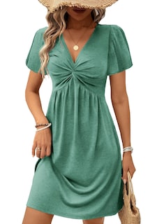 Foto 1 | Foto 1 | Vestido Acelit Fashion 2025 Summer Twist Front Con Cuello En V Verde Xl - Venta Internacional.