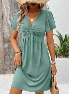 Foto 3 | Foto 3 | Vestido Acelit Fashion 2025 Summer Twist Front Con Cuello En V Verde Xl - Venta Internacional.