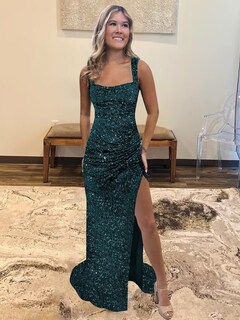 Foto 3 | Foto 3 | Vestido De Fiesta Bolensye 2025 Con Lentejuelas Verde Esmeralda Para Mujer - Venta Internacional.