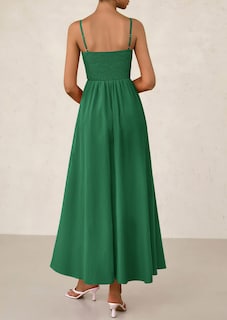 Foto 2 | Foto 2 | Vestido Largo Prettygarden Para Mujer, Estampado, Verano 2025, Verde Oscuro - Venta Internacional.