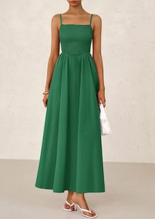 Foto 3 | Foto 3 | Vestido Largo Prettygarden Para Mujer, Estampado, Verano 2025, Verde Oscuro - Venta Internacional.