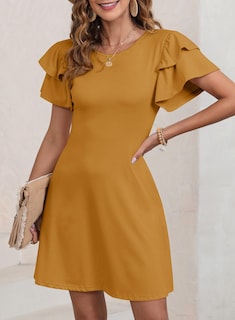 Foto 2 | Foto 2 | Vestido Dokotoo Summer 2025 Con Volantes De Manga Corta Para Mujer - Venta Internacional.