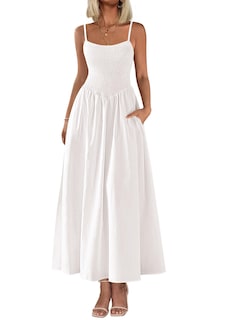 Foto 1 | Foto 1 | Vestido Largo Prettygarden Para Mujer, Estampado, Verano 2025, Blanco - Venta Internacional.