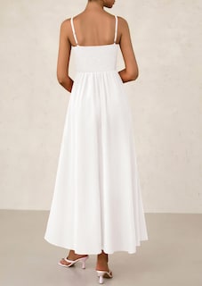 Foto 2 | Foto 2 | Vestido Largo Prettygarden Para Mujer, Estampado, Verano 2025, Blanco - Venta Internacional.
