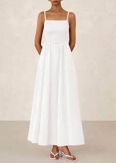 Foto 4 | Foto 4 | Vestido Largo Prettygarden Para Mujer, Estampado, Verano 2025, Blanco - Venta Internacional.