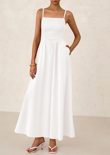 Foto 7 | Foto 7 | Vestido Largo Prettygarden Para Mujer, Estampado, Verano 2025, Blanco - Venta Internacional.
