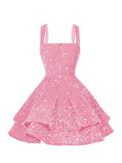 Foto 5 | Foto 5 | Vestido De Bienvenida Dessiny Con Lentejuelas Brillantes Y Escalonadas En Forma De A, Azul - Venta Internacional.
