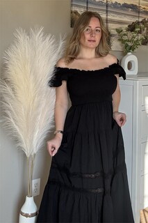 Foto 5 | Foto 5 | Vestido Grace Karin Boho Manga Corta Para Mujer Negro Talla L - Venta Internacional.