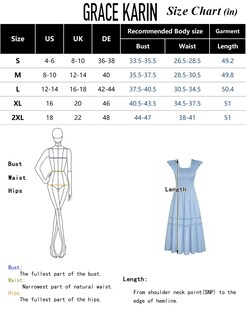 Foto 6 | Foto 6 | Vestido Grace Karin Boho Manga Corta Para Mujer Negro Talla L - Venta Internacional.