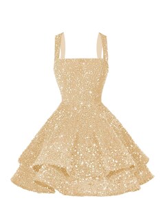 Foto 1 | Foto 1 | Vestido De Bienvenida Dessiny 2025 Con Lentejuelas Brillantes Y Escalonadas - Venta Internacional.