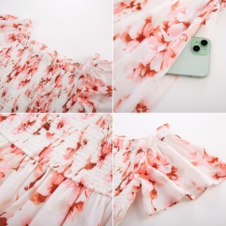 Foto 5 | Foto 5 | Vestido Largo Grace Karin Con Estampado Floral De Verano Y Hombros Descubiertos Y Bolsillos - Venta Internacional.
