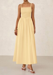 Foto 4 | Foto 4 | Vestido Largo Prettygarden Para Mujer, Fruncido, Verano, Playa 2025 - Venta Internacional.