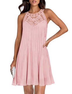 Foto 1 | Foto 1 | Vestido Zesica Halter Chiffon De Verano 2025 Para Mujer, Color Rosa - Venta Internacional.