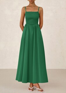 Foto 4 | Foto 4 | Vestido Largo Prettygarden Para Mujer, Estampado De Verano, Verde Oscuro - Venta Internacional.