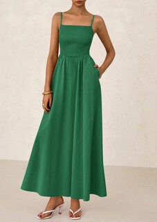 Foto 7 | Foto 7 | Vestido Largo Prettygarden Para Mujer, Estampado De Verano, Verde Oscuro - Venta Internacional.