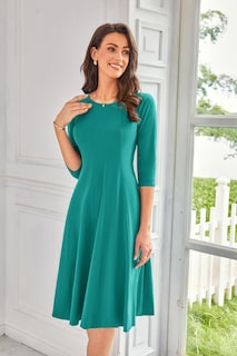 Foto 2 | Foto 2 | Vestido Casual Grace Karin En Forma De A Swing S, Manga 3/4, Color Verde Lago - Venta Internacional.