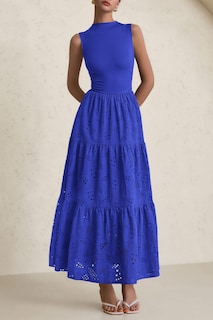Foto 5 | Foto 5 | Vestido De Verano Prettygarden 2025, Camiseta Sin Mangas Con Ojales, Maxi Con Bolsillos - Venta Internacional.