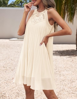 Foto 3 | Foto 3 | Vestido Zesica Para Mujer 2025, De Chifón, Halter, Color Albaricoque - Venta Internacional.