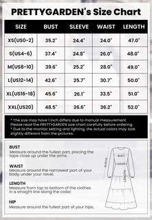 Foto 6 | Foto 6 | Vestido Largo Prettygarden Para Mujer, Elegante, Con Lunares Suizos, Negro - Venta Internacional.